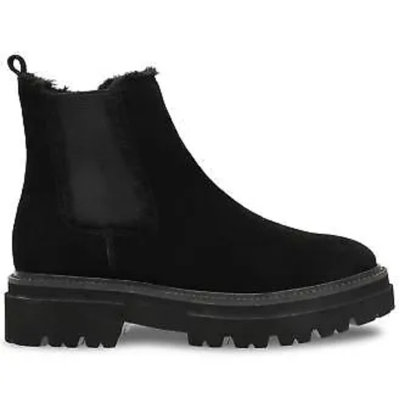 Steven NY by Steve Madden Suede Water Resistant Lug Sole Booties - Picture 2 of 7